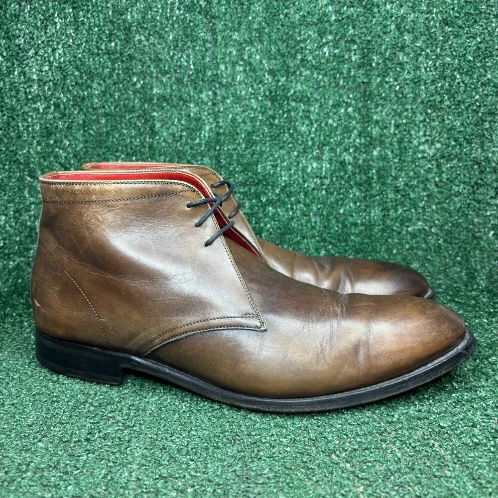 Suitsupply Goodyear Welted Leather Chukka Classic Dress Boot Brown Mens Size 9